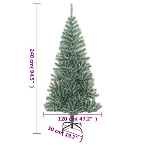 vidaXL Artificial Christmas Tree 300 LEDs & Baubles Frosted 240 cm