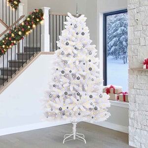 vidaXL Artificial Christmas Tree White 128 x 128 x 270 cm