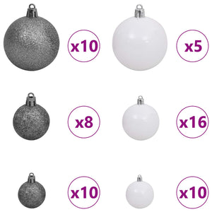 vidaXL Artificial Christmas Tree White 128 x 128 x 270 cm