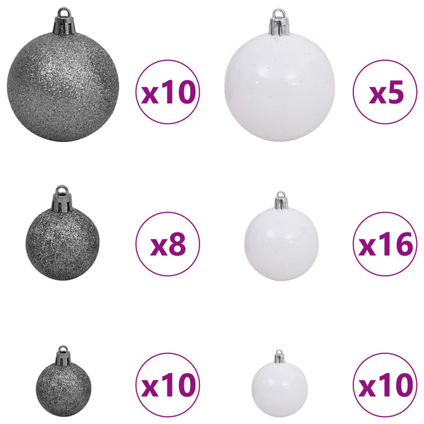 vidaXL Artificial Christmas Tree White 128 x 128 x 270 cm