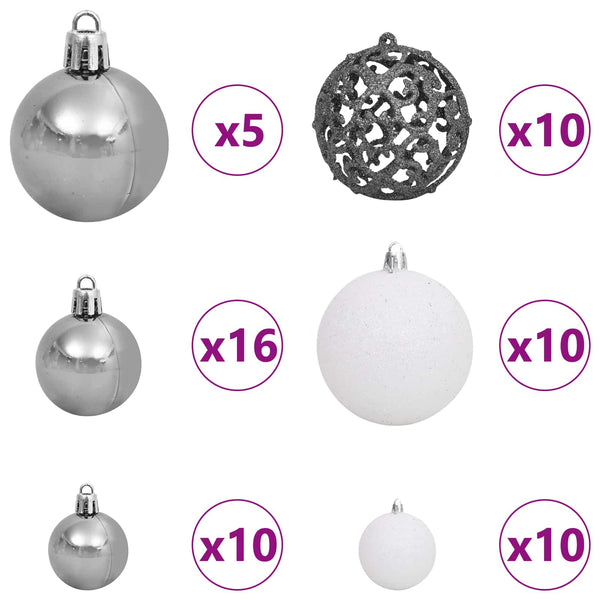 vidaXL Artificial Christmas Tree White 128 x 128 x 270 cm