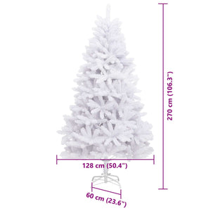 vidaXL Artificial Christmas Tree White 128 x 128 x 270 cm