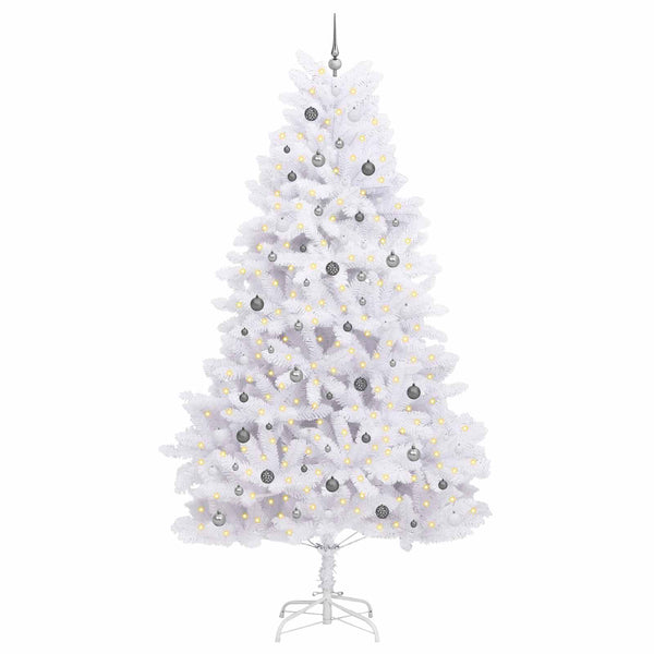 vidaXL Artificial Christmas Tree White 138 x 138 x 300 cm