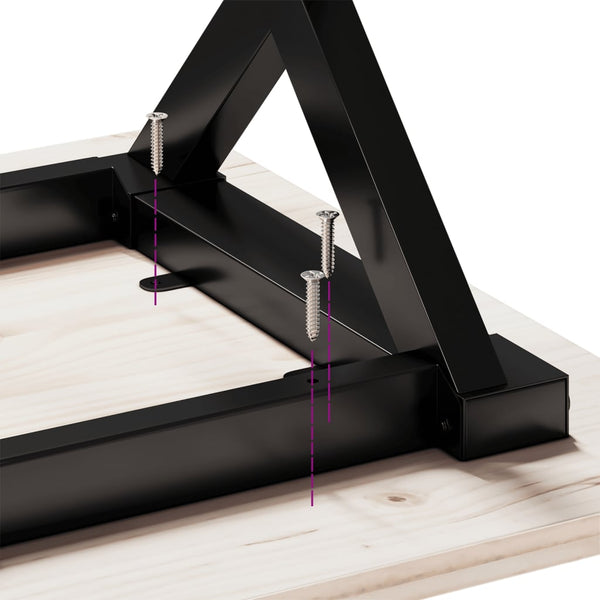 vidaXL X-Shaped Coffee Table Base 50x40x38 cm Steel