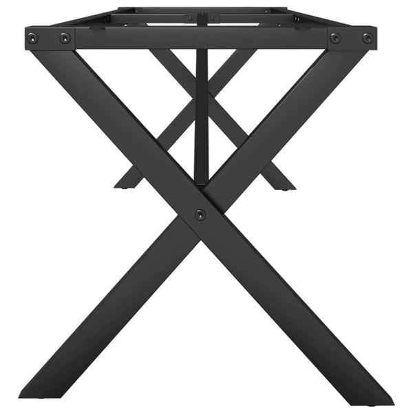 vidaXL X-Shaped Coffee Table Base 140x30x43 cm Steel