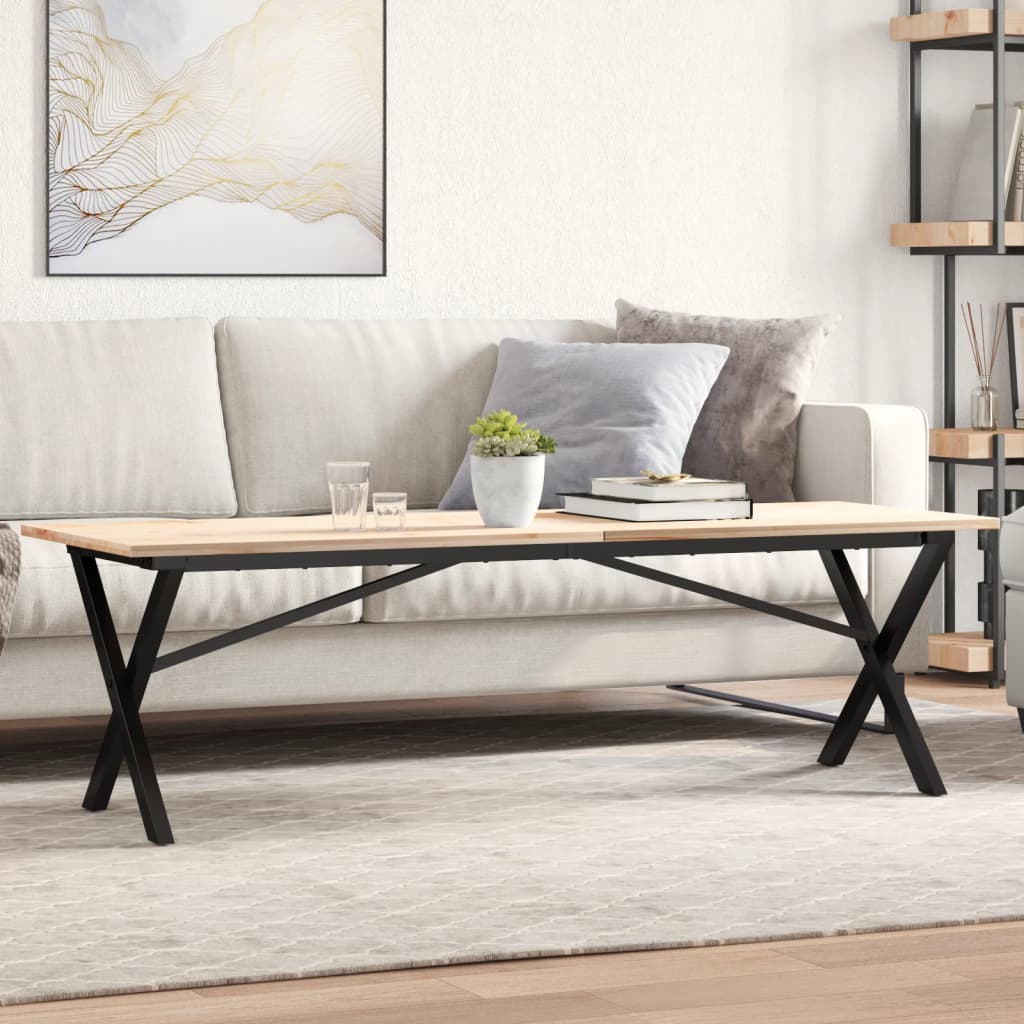 vidaXL X-Shaped Coffee Table Base 140x30x43 cm Steel