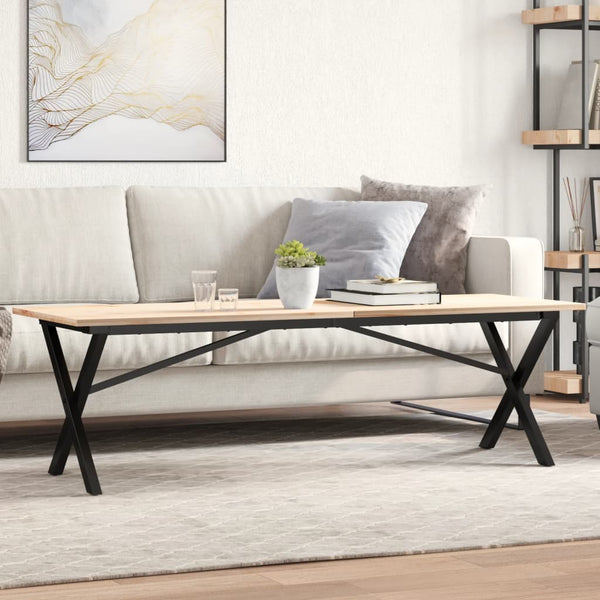 vidaXL X-Shaped Coffee Table Base 140x30x43 cm Steel