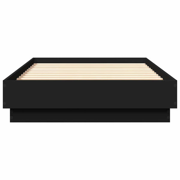 vidaXL Bed Frame Black 90x190 cm Engineered Wood