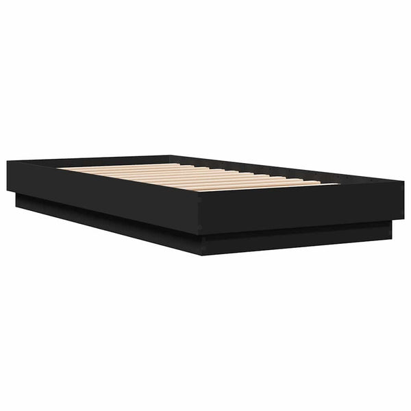 vidaXL Bed Frame Black 90x190 cm Engineered Wood