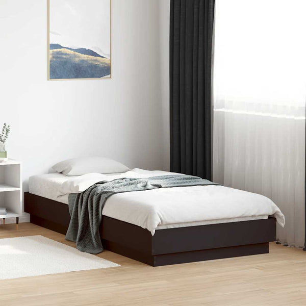vidaXL Bed Frame Black 90x190 cm Engineered Wood