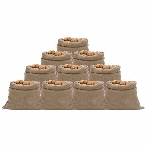 vidaXL Jute Sacks 10 pcs. 100x110 cm 100% Jute 220 g/m²