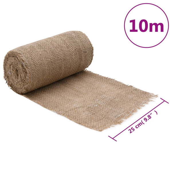 vidaXL Jute Fabric 0.25x10 m 100% Jute 200 g/m²