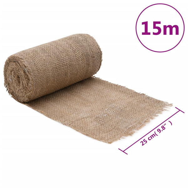 vidaXL Jute Fabric 0.25x15 m 100% Jute 200 g/m²