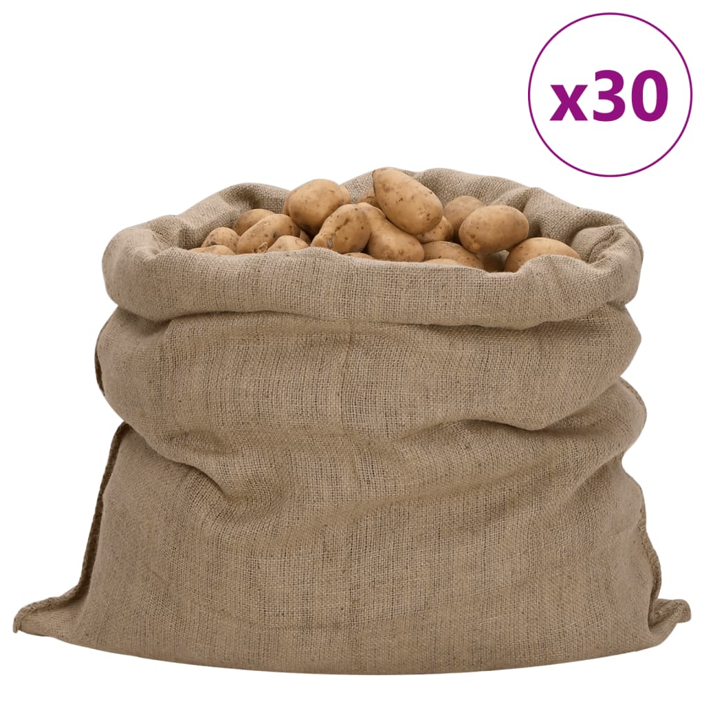 vidaXL Jute Sacks 30 pcs. 100x110 cm 100% Jute 340 g/m²