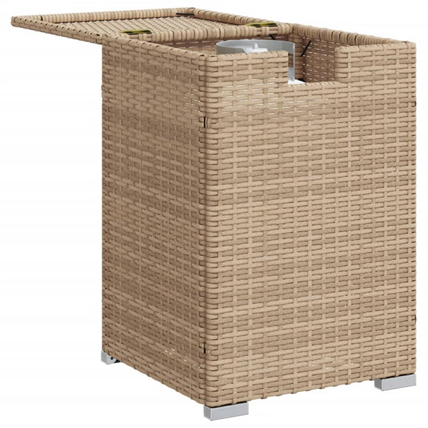 vidaXL Propane Tank Enclosure Beige 40x40x60 cm Poly Rattan