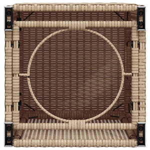 vidaXL Propane Tank Enclosure Beige 40x40x60 cm Poly Rattan