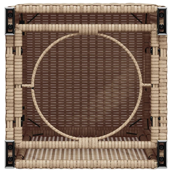 vidaXL Propane Tank Enclosure Beige 40x40x60 cm Poly Rattan