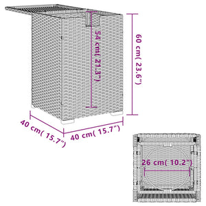 vidaXL Propane Tank Enclosure Beige 40x40x60 cm Poly Rattan