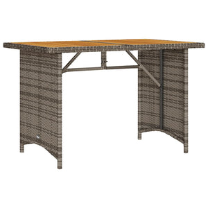 2-tlg. Garten Essgruppe Grau Poly Rattan