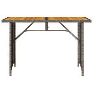 2-tlg. Garten Essgruppe Grau Poly Rattan