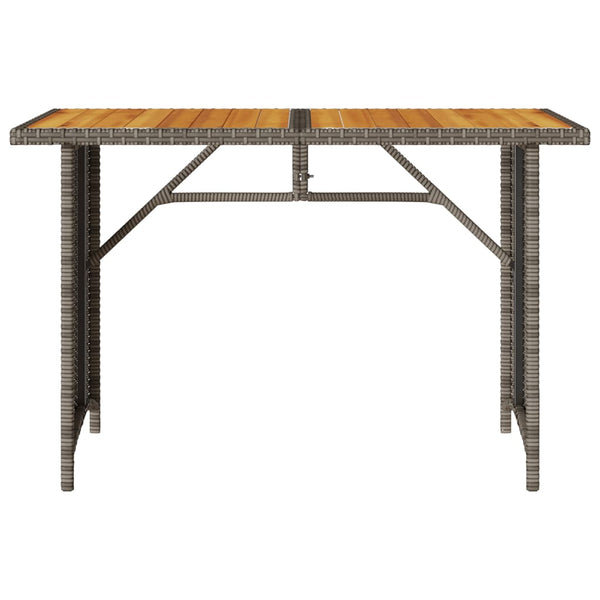 2-tlg. Garten Essgruppe Grau Poly Rattan