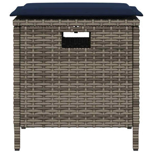 vidaXL 5-piece Garden Dining Set with Cushions Grey Poly Rattan