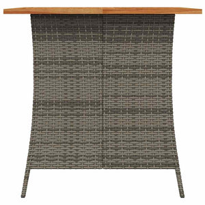 vidaXL 5-piece Garden Dining Set with Cushions Grey Poly Rattan