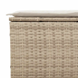 vidaXL 3-Piece Garden Sofa Set with Cushions Beige Poly Rattan