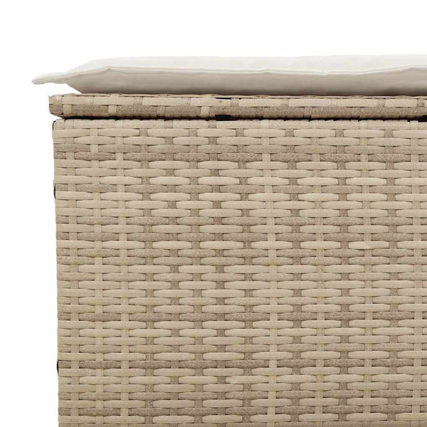 vidaXL 3-Piece Garden Sofa Set with Cushions Beige Poly Rattan