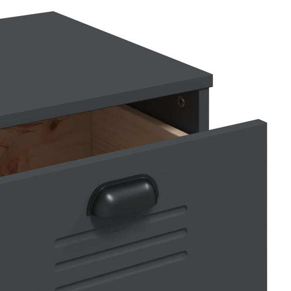 vidaXL VIKEN Anthracite Engineered Wood Chest of Drawers