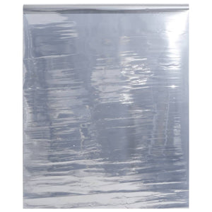 vidaXL Reflective Static Window Film Silver 90x500 cm PVC