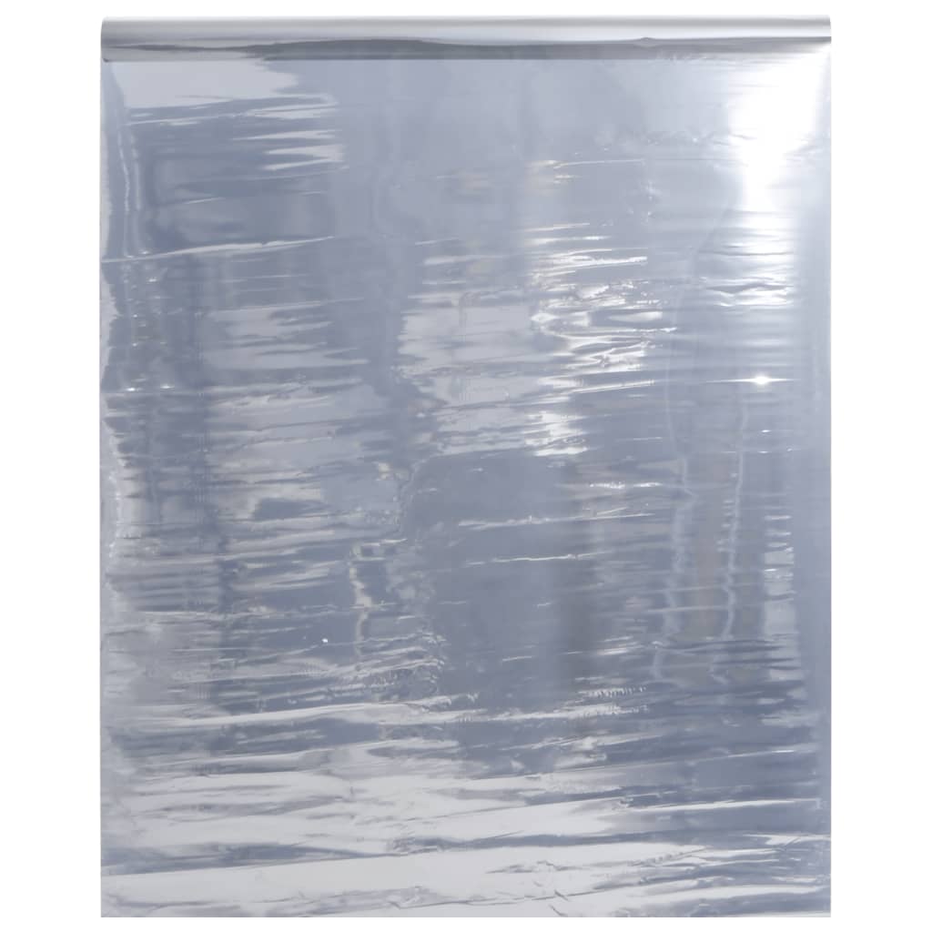 vidaXL Reflective Static Window Film Silver 90x500 cm PVC