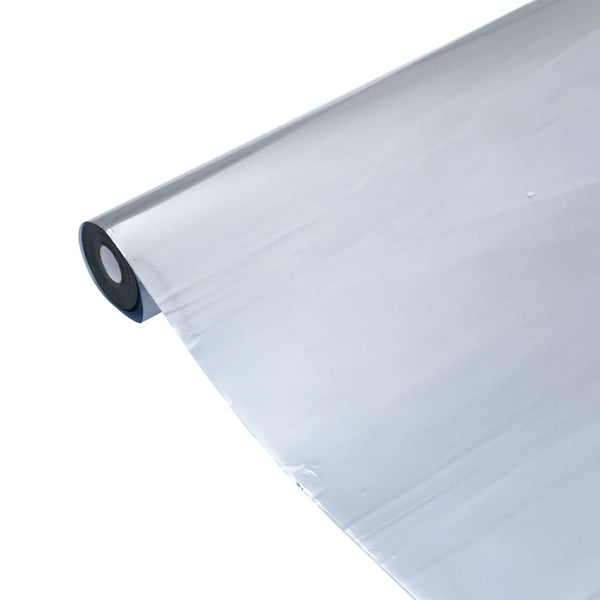 vidaXL Reflective Static Window Film Silver 90x500 cm PVC