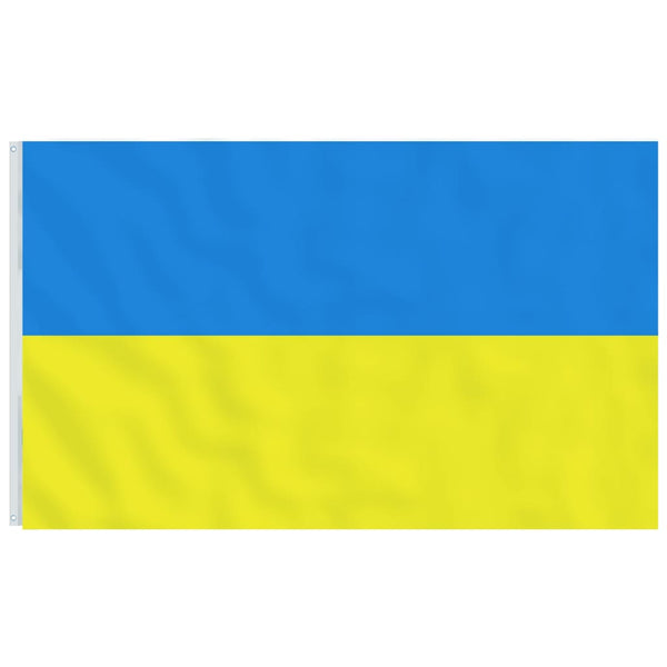 vidaXL Flag of Ukraine with Brass Grommets 90x150 cm