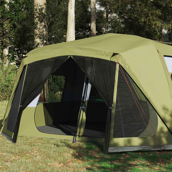 vidaXL Family Tent 10 Person Green Quick Release Waterproof