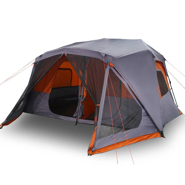vidaXL Family Tent 10 Person Grey Orange Quick Release Waterproof