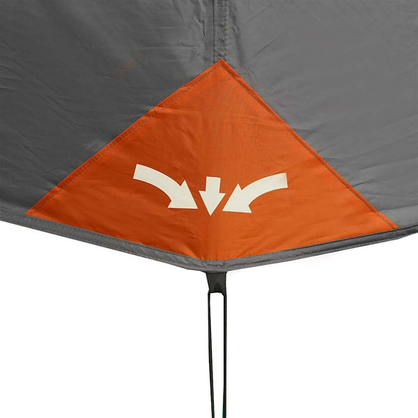 vidaXL Family Tent 10 Person Grey Orange Quick Release Waterproof