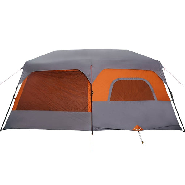 vidaXL Family Tent 9-Person Grey Orange Quick Release Waterproof