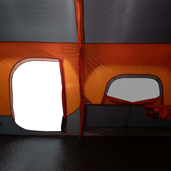 vidaXL Family Tent 9-Person Grey Orange Quick Release Waterproof