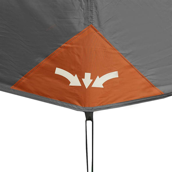 vidaXL Family Tent 9-Person Grey Orange Quick Release Waterproof