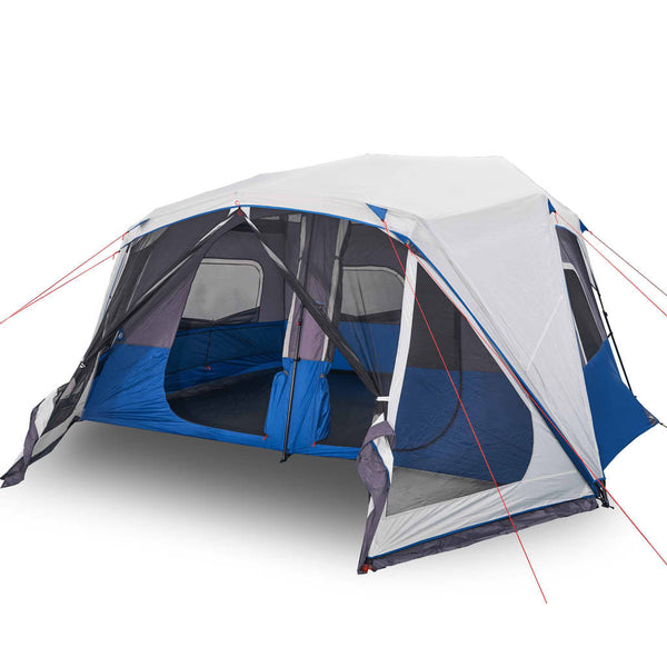 vidaXL Family Tent with LED 10 Person Light Blue Quick Release