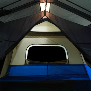 vidaXL Family Tent with LED 10 Person Light Blue Quick Release