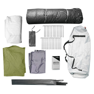 vidaXL Family Tent with LED 10 Person Light Green Quick Release