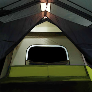 vidaXL Family Tent with LED 10 Person Light Green Quick Release