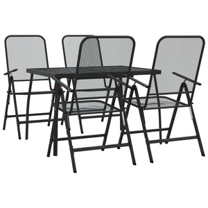 vidaXL 5-piece Garden Dining Set Anthracite Expanded Metal