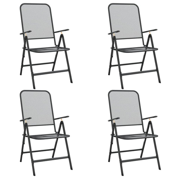 vidaXL 5-piece Garden Dining Set Anthracite Expanded Metal