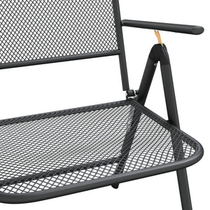 vidaXL 5-piece Garden Dining Set Anthracite Expanded Metal