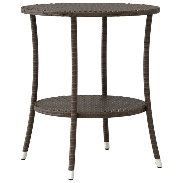 vidaXL 3-Piece Bistro Set with Cushions Brown Poly Rattan