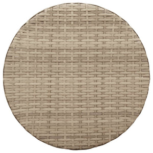 vidaXL 3-Piece Bistro Set with Cushions Beige Poly Rattan