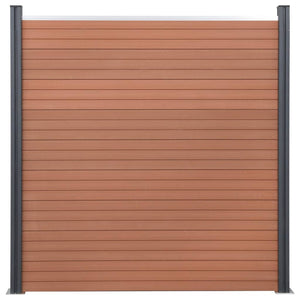 vidaXL Fence Panel Set Brown 180x186 cm WPC
